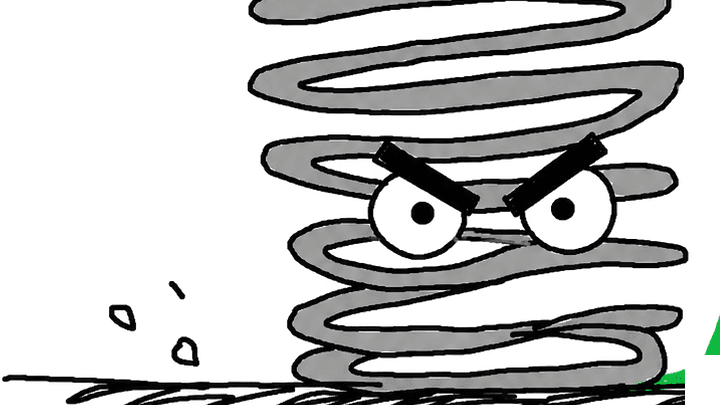 Angry compressed spring